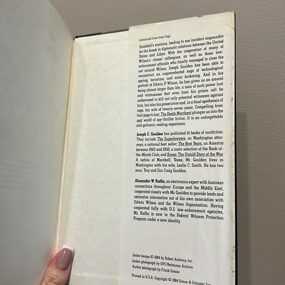 The Death Merchant by Joseph C. Goulden hard cover book 📕 - Picture 4 of 5